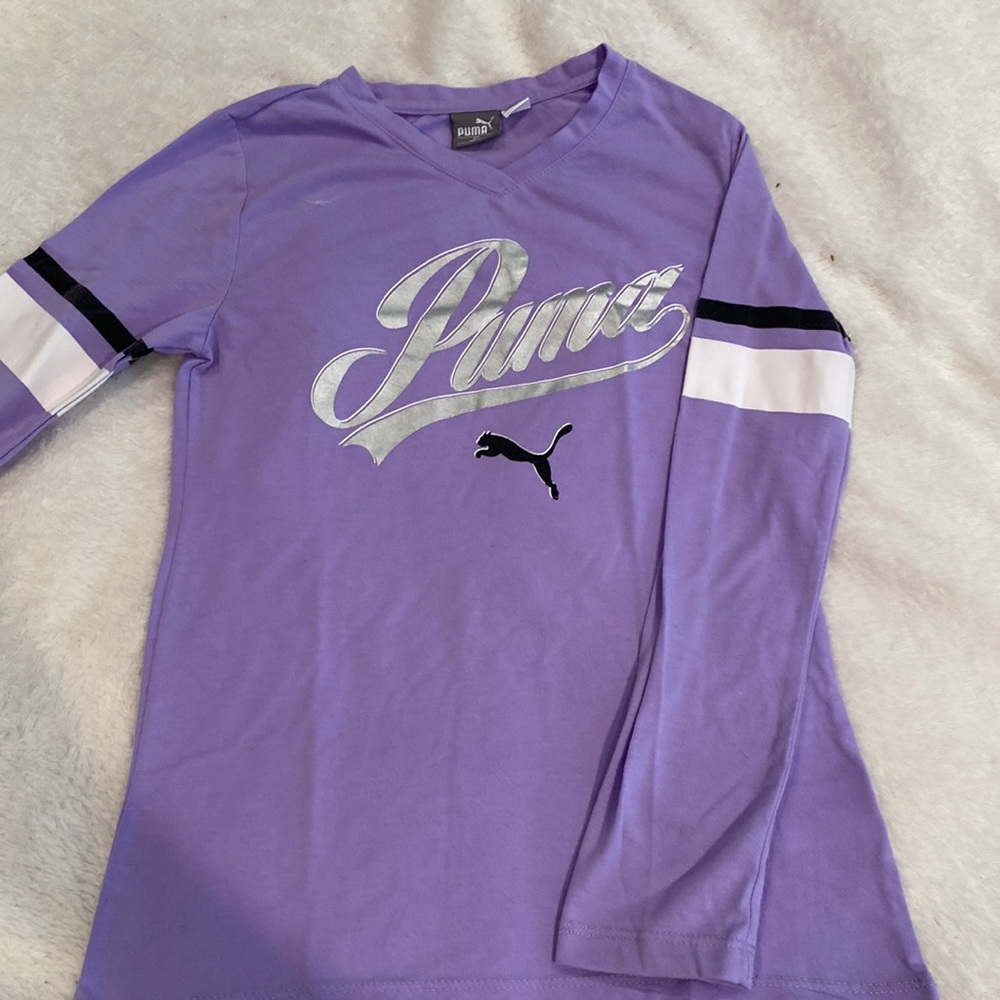 Girls Puma shirt- purple size 10/12